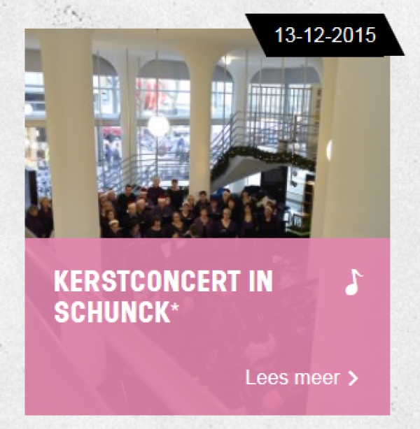 kerstconcerten Schunck 13 december